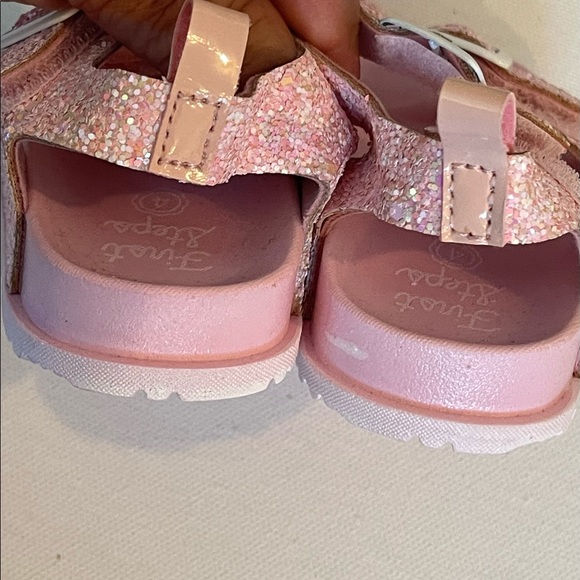 First steps by stepping stones pink/rainbow glitter sandals - Picture 4 of 7